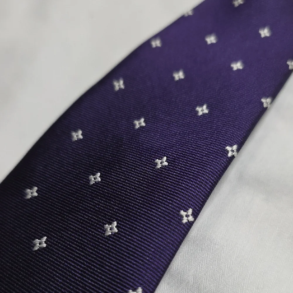 Gymboree Purple Tie with White Dots